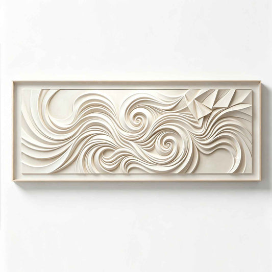 Deep Ocean Swirl Relief | Large Handmade 3D Textured Canvas Art for Modern Ho#TX260005