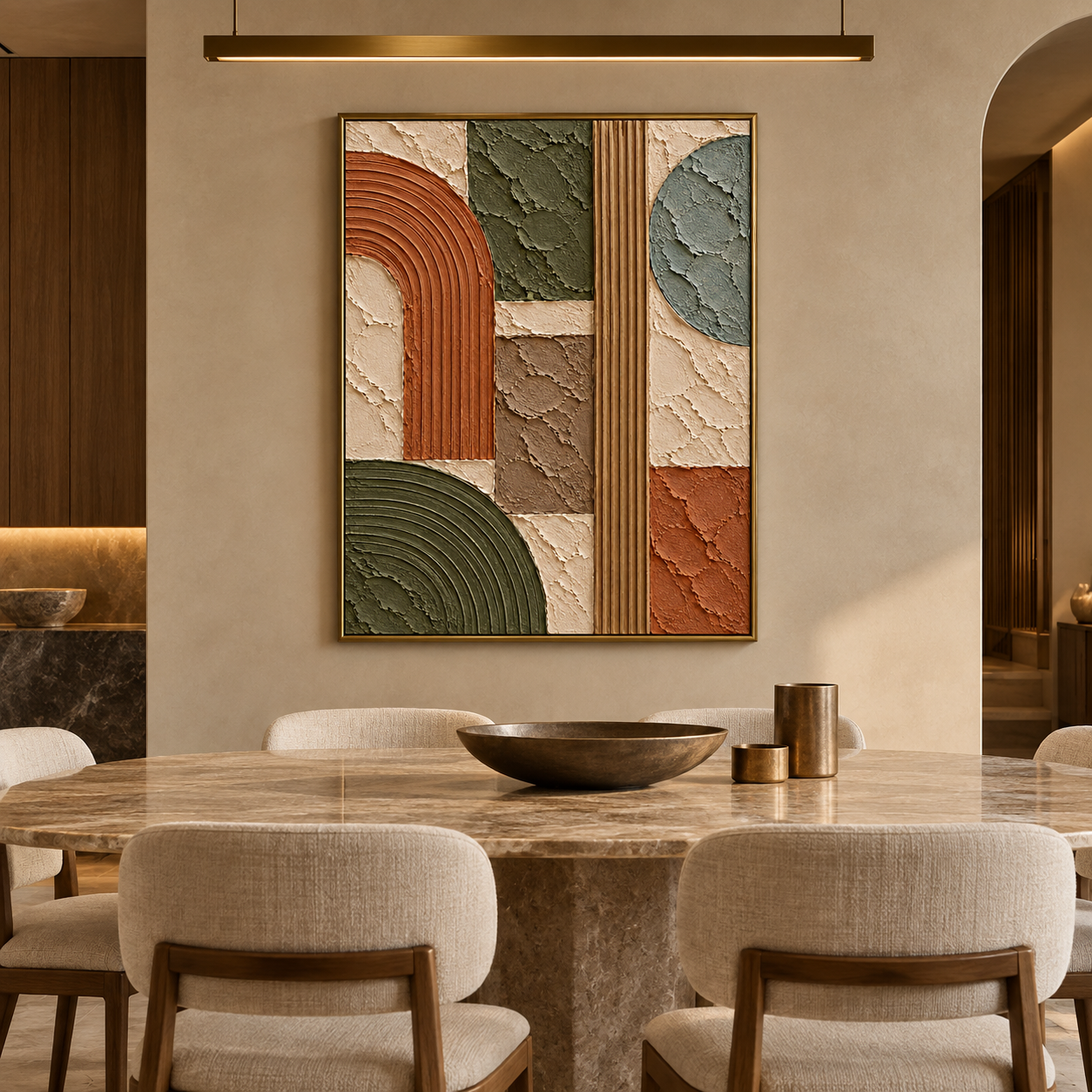 Large Vertical 3D Textured Cream Canvas Wall Art – Hand-Painted White Palm Leaf Plaster Relief Oil Painting, Modern Wabi-Sabi Botanical Impasto Artwork for Entryway & Bedroom Decor TEXVAS | Textured Canvas Art