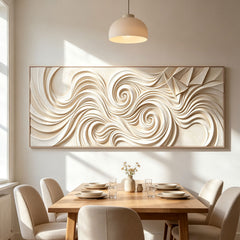 Deep Ocean Swirl Relief | Large Handmade 3D Textured Canvas Art for Modern Ho#TX260005