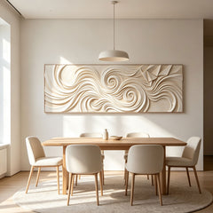 Deep Ocean Swirl Relief | Large Handmade 3D Textured Canvas Art for Modern Ho#TX260005