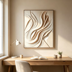 3D textured wall art, handmade relief painting Ethereal Dune Relief | 100% Handcrafted M#TX260004