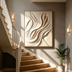 3D textured wall art, handmade relief painting Ethereal Dune Relief | 100% Handcrafted M#TX260004