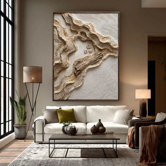 The Art of Imperfection: Why Textured Art is the Soul of Wabi-Sabi Interiors