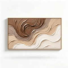 Large Neutral Textured Wall Art, Abstract Beige Cream Canvas Painting, Organic Modern Wall Decor, Minimalist Living Room Decor, Impasto Sand Palette