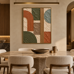 Large Vertical 3D Textured Cream Canvas Wall Art – Hand-Painted White Palm Leaf Plaster Relief Oil Painting, Modern Wabi-Sabi Botanical Impasto Artwork for Entryway & Bedroom Decor TEXVAS | Textured Canvas Art