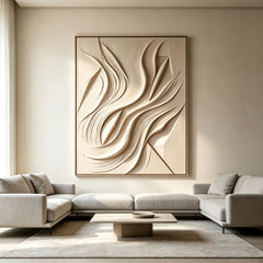 3D textured wall art, handmade relief painting Ethereal Dune Relief | 100% Handcrafted M#TX260004
