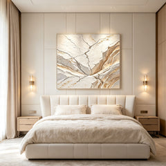 [Earth’s Fracture] Abstract Textured Relief Painting — Raw Nature Series | Glacial Rift | Contemporary Sculptural Wall Art