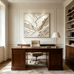 [Earth’s Fracture] Abstract Textured Relief Painting — Raw Nature Series | Glacial Rift | Contemporary Sculptural Wall Art