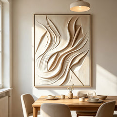 3D textured wall art, handmade relief painting Ethereal Dune Relief | 100% Handcrafted M#TX260004