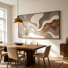 Fluid Motion Minimalist Relief | Handmade 3D Textured Wall Art for Modern Home & Zen Interior Decor#TX260010