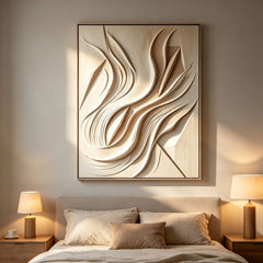 3D textured wall art, handmade relief painting Ethereal Dune Relief | 100% Handcrafted M#TX260004