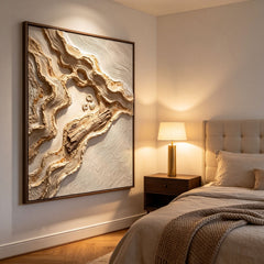 Arid Horizon | Handmade 3D Textured Desert Landscape Art, Large Abstract Gobi Relief for Contemporary Earthy Home Decor#TX26007