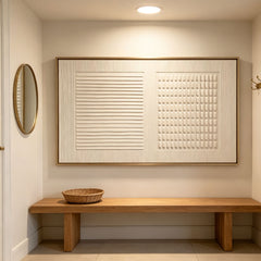 [Wabi-Sabi Horizon] Textured Relief Art Painting — Zen Series | Frosted Resonance | Modern Minimalist Wall Decor