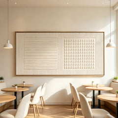 [Wabi-Sabi Horizon] Textured Relief Art Painting — Zen Series | Frosted Resonance | Modern Minimalist Wall Decor