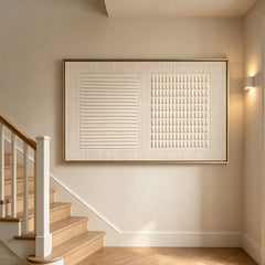 [Wabi-Sabi Horizon] Textured Relief Art Painting — Zen Series | Frosted Resonance | Modern Minimalist Wall Decor