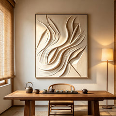 3D textured wall art, handmade relief painting Ethereal Dune Relief | 100% Handcrafted M#TX260004