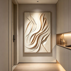3D textured wall art, handmade relief painting Ethereal Dune Relief | 100% Handcrafted M#TX260004