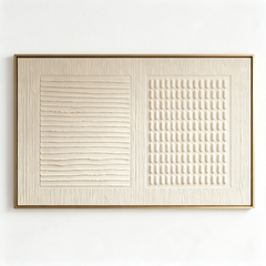 [Wabi-Sabi Horizon] Textured Relief Art Painting — Zen Series | Frosted Resonance | Modern Minimalist Wall Decor